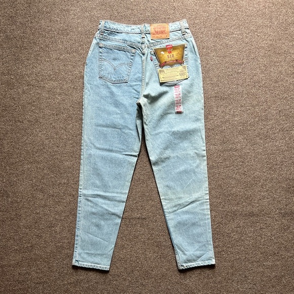 NWT Vintage Levi’s 512 Slim Fit Tapered Leg Blue Denim Jeans Size 15 Made in USA - Picture 13 of 16